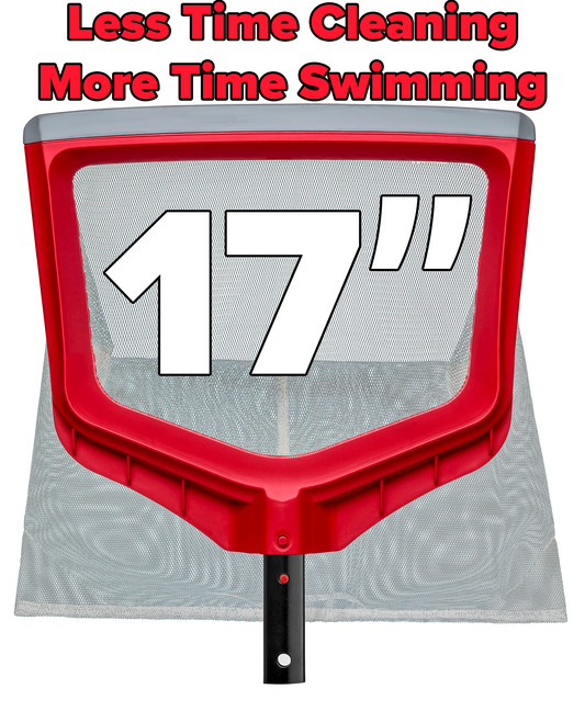 Plastic Frame Pool Net - Heavy Duty Pool Leaf Rake for Inground & Above Ground Pools