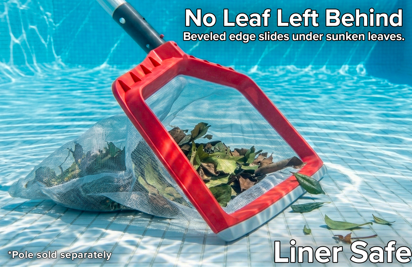 3-Piece Rubber Bumper Nets with 15 Feet Telescopic Pool Pole