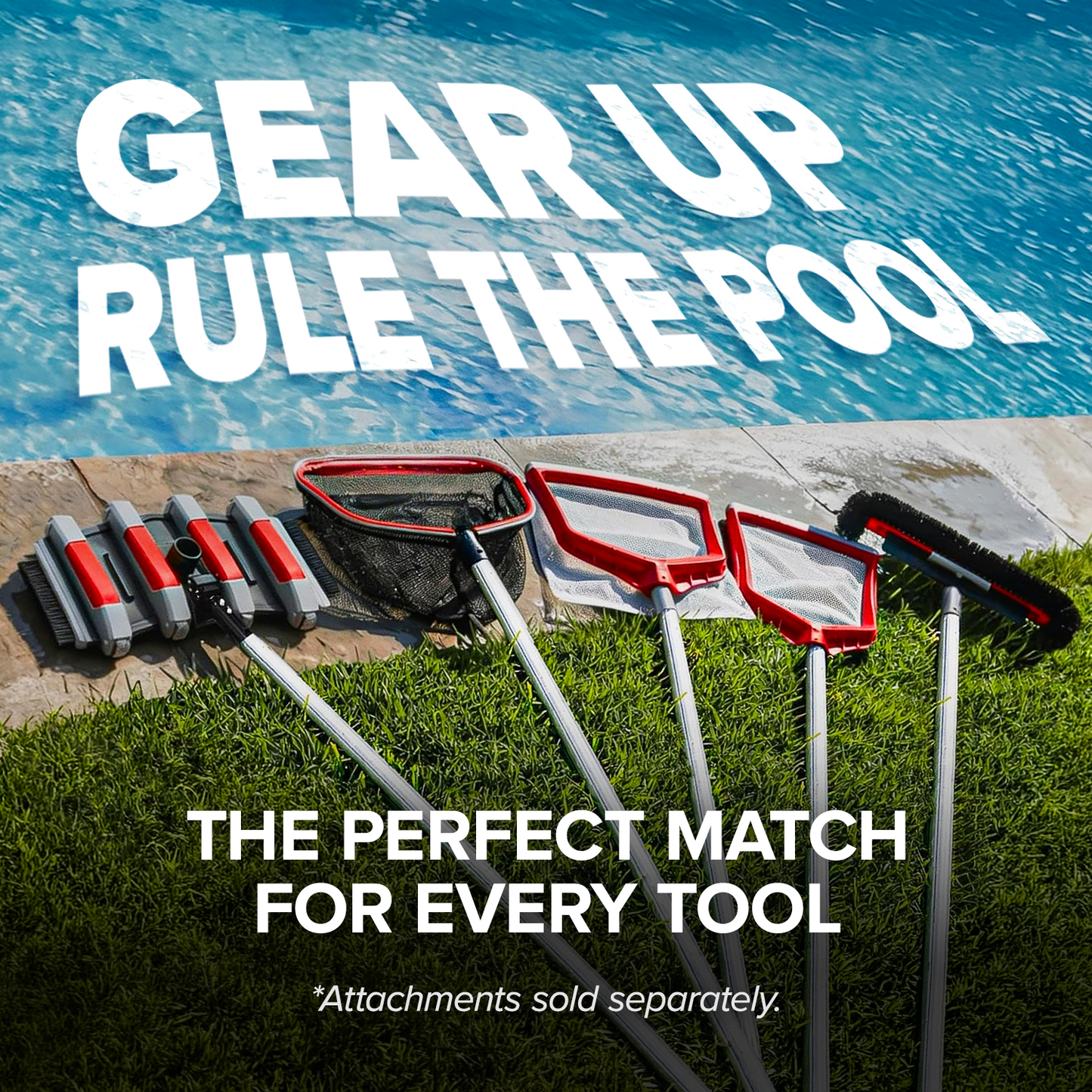 Telescopic Adjustable Aluminum Pool Pole - 15 Feet