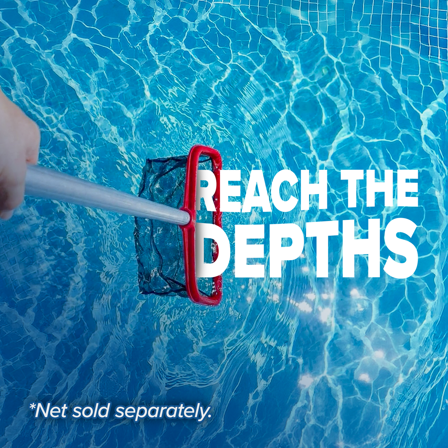 6-Piece Pool Cleaning Kit with 15ft Telescopic Pole, Vacuum Head, Brush, and 3 Rubber Bumper Nets