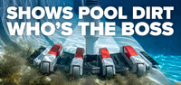 Pool Vacuum Head and Scrub Brush Set with 15-Foot Telescopic Pole