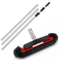 Pool Brush Head with 13 Feet Telescopic Pole