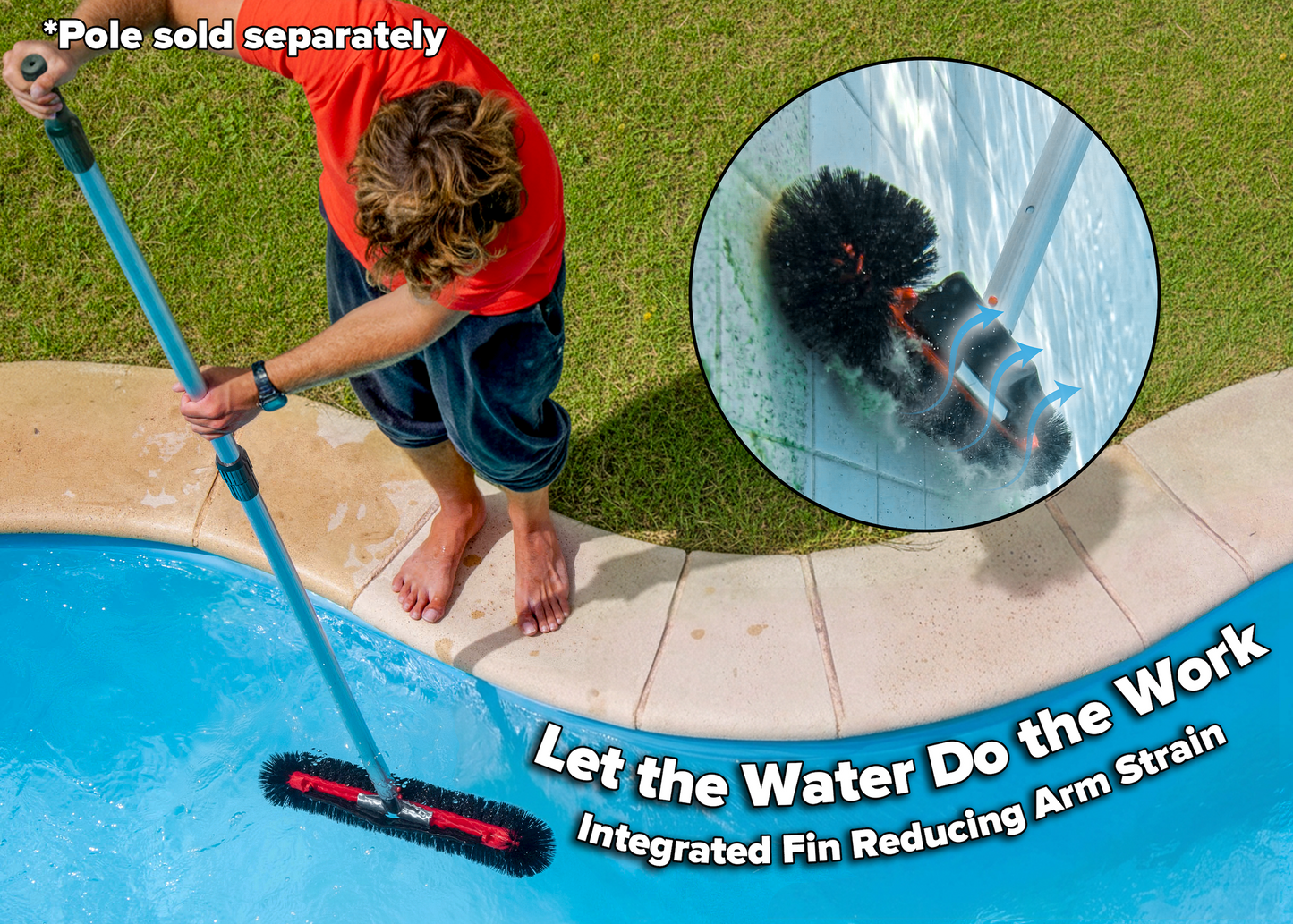 Pool Brush Head for Inground & Above Ground Pools