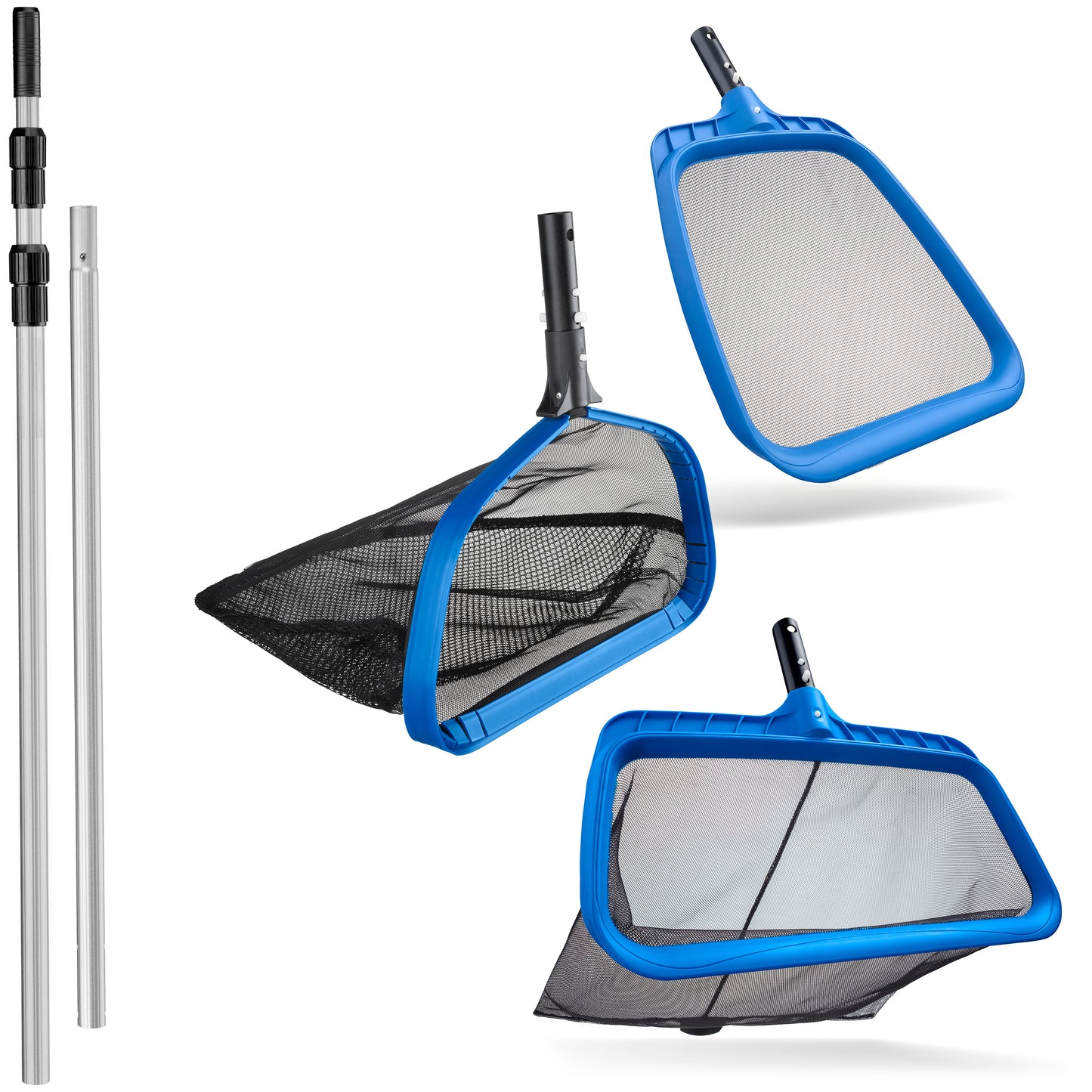 3-Piece Heavy-Duty Nets with 15 Feet Telescopic Pool Pole