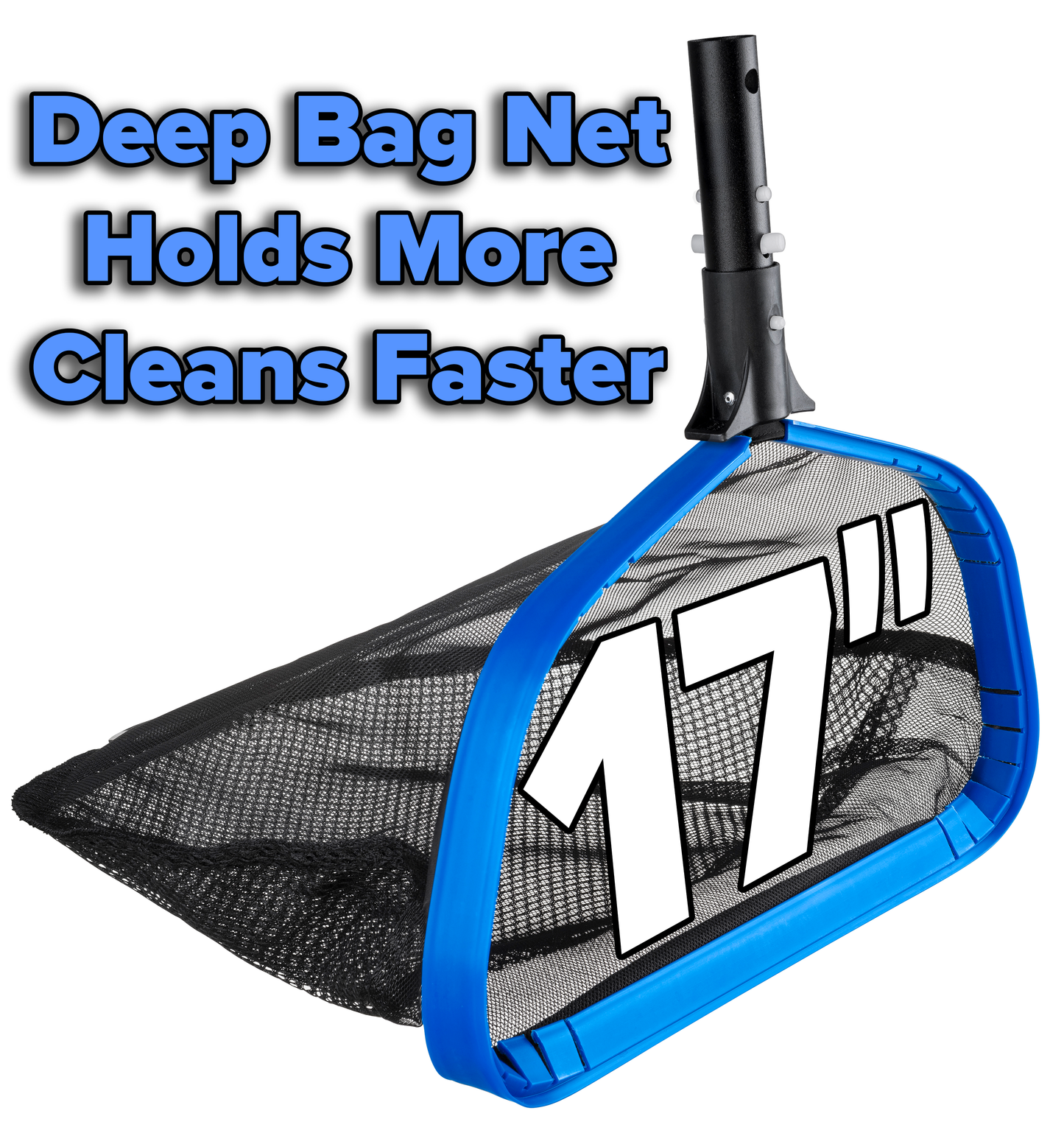 Aluminum Frame Pool Net - Heavy Duty Pool Leaf Rake for Inground & Above Ground Pools