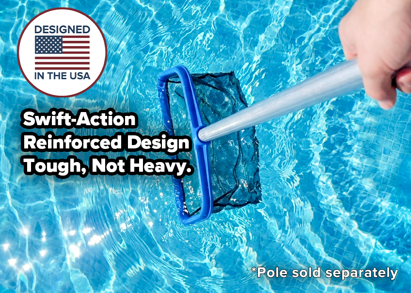 Plastic Frame Pool Net - Heavy Duty Pool Leaf Rake for Inground & Above Ground Pools