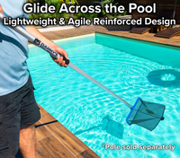 Plastic Frame Pool Net - Heavy Duty Pool Leaf Rake for Inground & Above Ground Pools