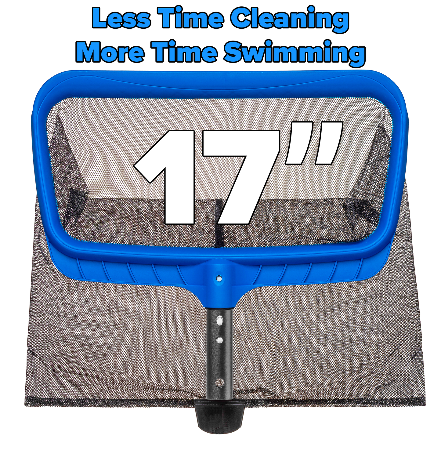 Plastic Frame Pool Net - Heavy Duty Pool Leaf Rake for Inground & Above Ground Pools