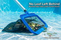 Plastic Frame Pool Net - Heavy Duty Pool Leaf Rake for Inground & Above Ground Pools