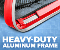 Aluminum Frame Pool Net for Inground & Above Ground Pools - Protective Rubber Edge