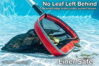 Aluminum Frame Pool Net - Heavy Duty Pool Leaf Rake for Inground & Above Ground Pools