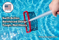 Plastic Frame Pool Net - Heavy Duty Pool Leaf Rake for Inground & Above Ground Pools