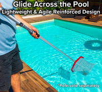 Plastic Frame Pool Net - Heavy Duty Pool Leaf Rake for Inground & Above Ground Pools