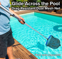 Aluminum Frame Pool Net - Heavy Duty Pool Leaf Rake for Inground & Above Ground Pools