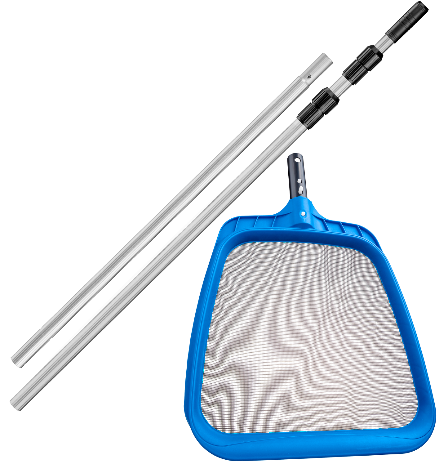 Flat Skimmer with 15 Feet Telescopic Pool Pole