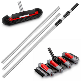 compare product Pool Vacuum Head and Scrub Brush Set with 13-Foot Telescopic Pole