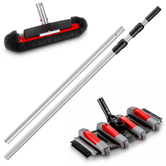 compare product Pool Vacuum Head and Scrub Brush Set with 15-Foot Telescopic Pole